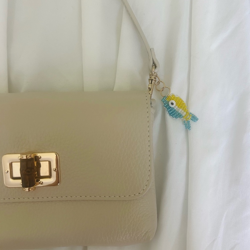 Handmade fish beaded keychain bag charm